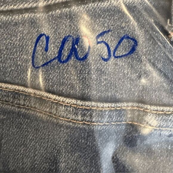 Good American Good Legs Stovepipe Jeans Medium Whisker Wash Size 4 - Picture 14 of 14